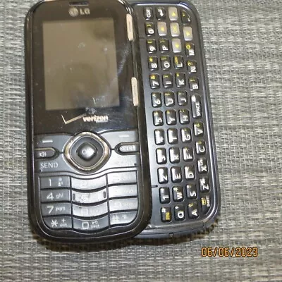 LG VN250 Cosmos Verizon BLACK Cell Phone Slider Full Qwerty 1.3MP 2G Grade B • $12.99