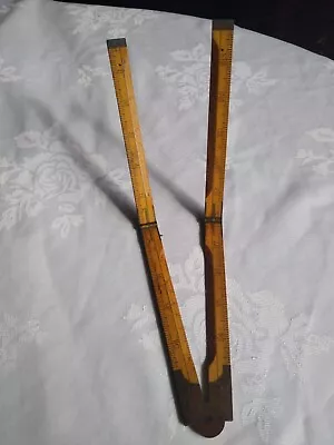 £15 • Buy Vintage Box Wood & Brass 24  Folding Ruler - John Rabone & Sons - Birmingham 
