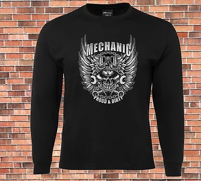 Mechanic Proud & Dirty Long Sleeve T-shirt New Retro Design • $27.99