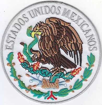 Mexico Flag Logo Embroidered Patches 4  Diameter Iron-on • $7.98