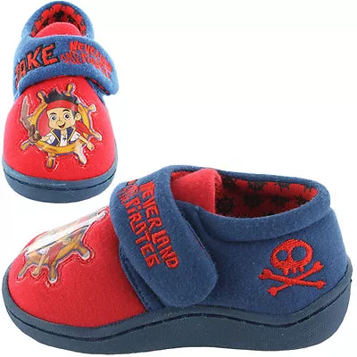 Jake And The Neverland Pirates Boys Slippers Disney Jake Slippers Red Slippers • £7.99