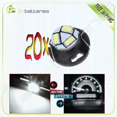 20x Ultra White 3SMD T5/T4.7 Neo Wedge LED A/C Climate Heater Control Light Bulb • $11.19