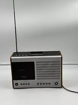 Revo Heritage Deluxe Table Radio DAB FM Internet Radio IPod Dock - Silver Tested • £80
