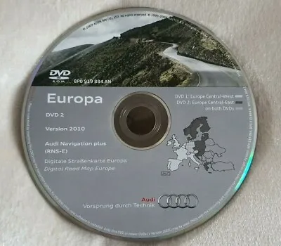 £4.98 • Buy  MAPS EAST EUROPE- Audi A3 A4 A6 TT R8 RNS-E Navigation Sat Nav DVD2 2010 