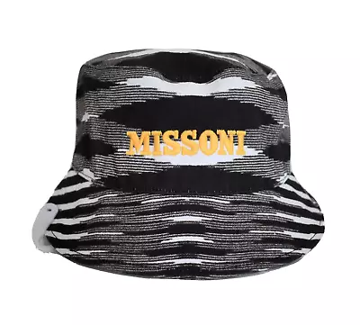 NEW MISSONI ORANGE LABEL Striped 100% COTTON BUCKET Cloche Hat One Size • $95