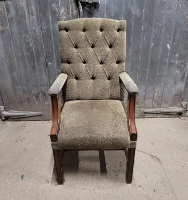 Antique Fabric Gainsborough Armchair Desk Chair • £249