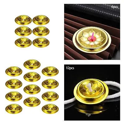 12Pcs Oil Lamp Floating Candle Wick Holder Oil Wicks Rack Buddhist Supplies • £7.18