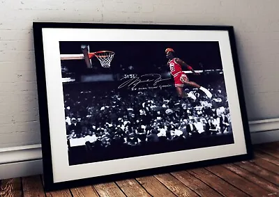 $71.55 • Buy Michael Jordan Chicago Bulls 1988 Slam Dunk NBA Autographed Poster Print