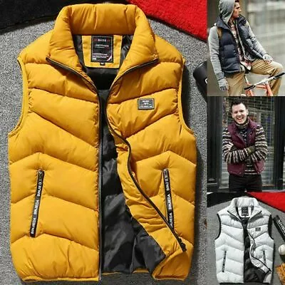 Men's Winter Warm Down Quilted Vest Body Sleeveless Padded Jacket Coat Outwear • $23.49