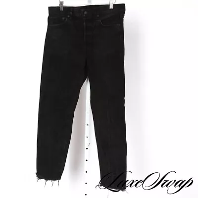 #1 MENSWEAR OrSlow Made In Japan Model 105 Shredded Hem Black Denim Jeans M NR • $51