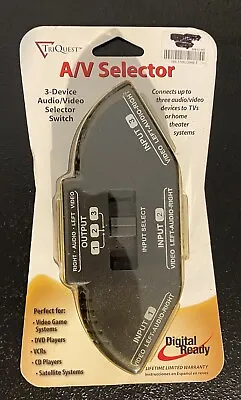 A/V Selector New In Package. Three Way Audio/Video Selector Switch. • $12.49