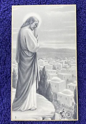 $3 • Buy Vintage Catholic Holy Prayer/ Funeral Remembrance Card Of Oh Jerusalem