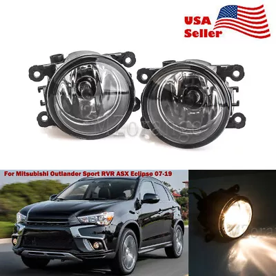 Pair Bumper Fog Light Lamp For Mitsubishi Outlander Sport RVR ASX Eclipse 07-19 • $22.95