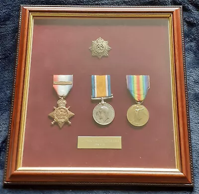 WW1 British 1914 Mons Star War And Victory Medal Trio. • £150