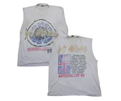 Def Leppard Adrenalize 90s Concert Tour Shirt 7 Day Band Vintage (XL) Heavy Wear • $100