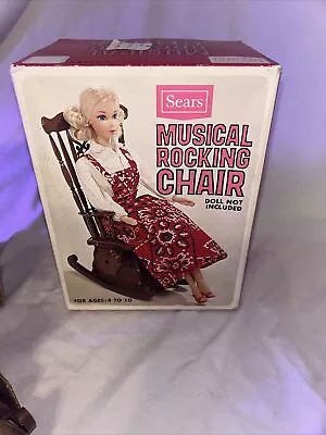 VintageBARBIE SEARS MUSICAL ROCKING CHAIR Tested Works With Original Box • $30