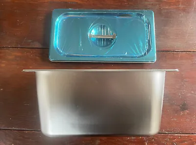 ONE Stainless Steel Steam Table Pan With Lid 6  Deep 1/3 Size Hotel Food Prep • $10