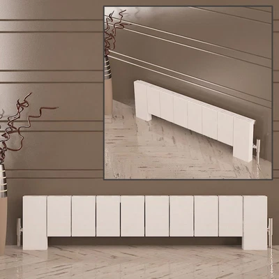 £433 • Buy Carisa  Elvino  White Aluminium Floor Standing Designer Radiators - 2 Sizes