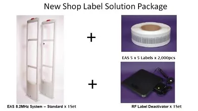 Shop Anti Theft Retail Store RF 8.2MHz EAS System Label & Deactivator Package • £645