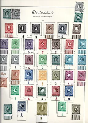 Germany Allied Occ Impressive Range 1946 + Numbers+1947 Peace IssuesEtc (D42) • $2.71