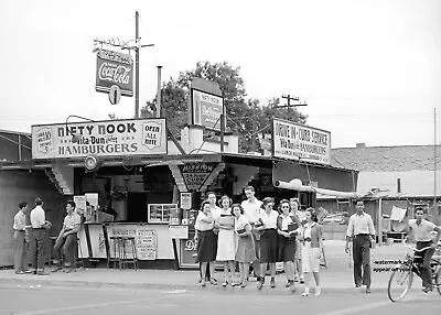 Malt Shop Burger Joint PHOTO Vintage Diner Soda Fountain Drive-In 1942 AZ • $5.48