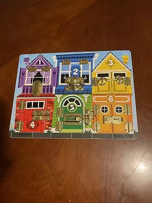 Melissa & Doug Latch & Lock Board Wooden Activity Puzzle 11.5  X 15.5  (Used) • $29.90