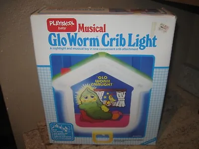 Vintage 1985 Playskool Musical GLOW WORM Crib Light-New In Box- Baby Toy • $34.99