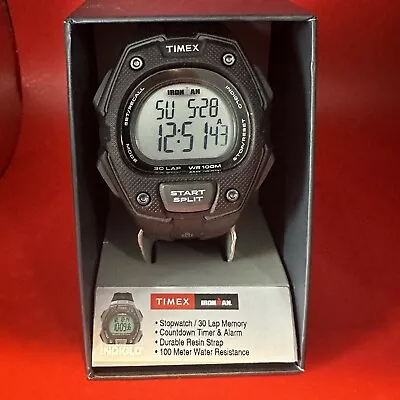 Timex TW5M46100 Men's Ironman 30-Lap Resin Watch Alarm Indiglo Chronograph • $38