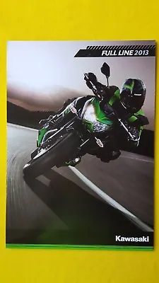 Kawasaki Ninja VN ER Z1000 Z750 ZZR1400 Versys KLX Motorcycle Brochure 2013 MINT • £4.59