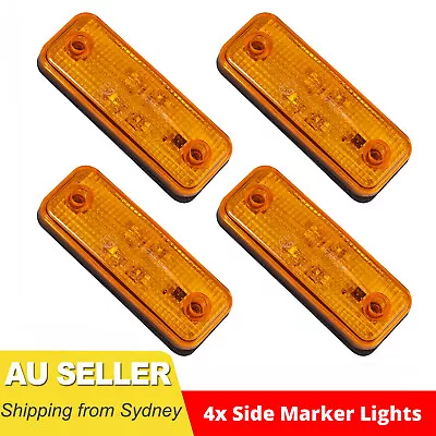 4X 4LEDs Neon Lighting Side Marker Lights 12/24V For Car Trailer Truck Lorry • $22.95