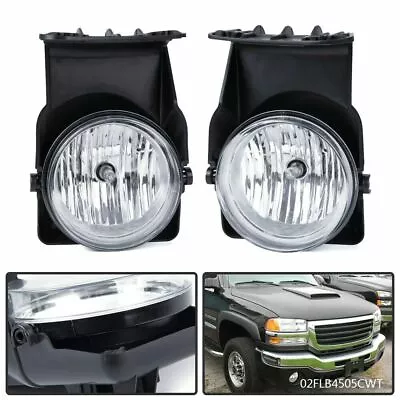 Fit For 03-06 GMC Sierra 1500 -3500 Pickup Bumper Fog Lights Lamps Left+Right US • $25.80