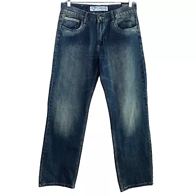 Y2K Artful Dodger Jeans Mens 34 Acid Wash Cotton Denim Embroidered Pocket New • $85