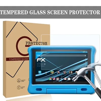 Tablet Tempered Glass Screen Protector Cover For Amazon Fire 7/HD 8 10 KIDS • £4.96