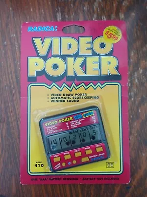 Radica Video Poker Electronic Handheld Game Royal Flush 2000 Model 410 • $22.50