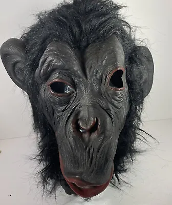 Monkey Gorilla Hairy Ape/Chimp Adult Latex Rubber Black Halloween Mask Free Ship • $18.71