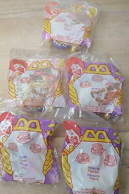 LOT OF 5 Vintage McDonalds Happy Meal Toys LPS Littlest Pet Shop DRAGONS 1996 • $12