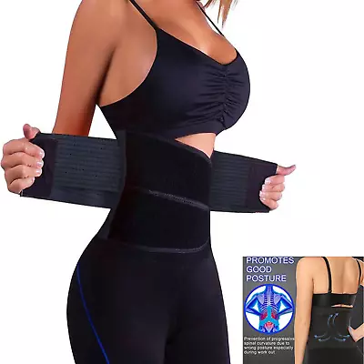 WAIST TRAINER CORSET Breathable Tummy Girdle Belt Sport Body Shaper Control UK • £6.99