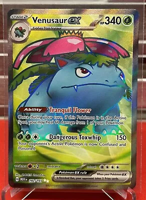 Pokémon 151 Venusaur Ex Full Art 182/165 Ultra Rare English • $6