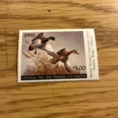 1988National Fish & WildlifeMaynard Reece$5.00 Face  Mint Stamp.2 Nd Annual • $19.99