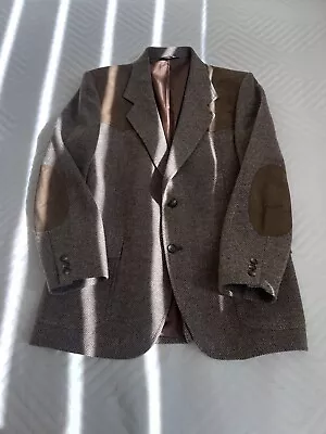 Vintage Herringbone Pendleton Tweed Western Blazer Suit Jacket Sport Coat 42R • $109