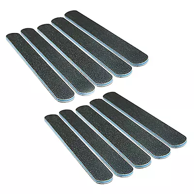 Black Blue Nail Files 180/180 Grit 6  Double-Sided Acrylic Nail File - 10 Pcs • $8.99