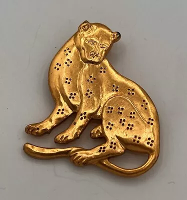 Preowned Vintage MMA Metropolitan Museum Of Art 1985  Leopard Cat Brooch Pin.. • $19.99