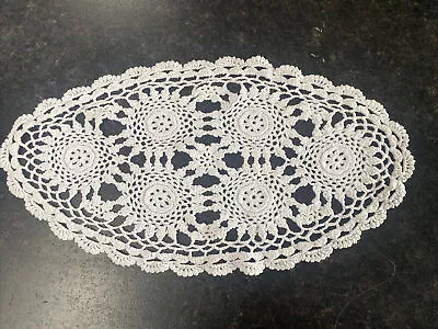 B VINTAGE  COTTON CROCHET LACE TABLE MAT/DOILY Dollie Tray Cloth 5 Available • £5