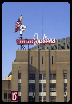 Cleveland Indians MAGNET Municipal Stadium Vintage Chief Wahoo MLB Baseball • $5.55