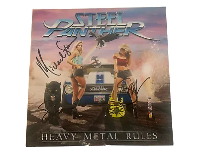 Steel Panther HEAVY METAL Rules Autographed Signed LP Bas Guaranteed • $99.99