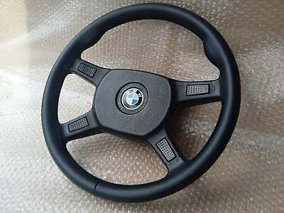 STEERING WHEEL BMW 4 Spoke M3 M5 E30 E28 E24 E34  Faux Leather • $155