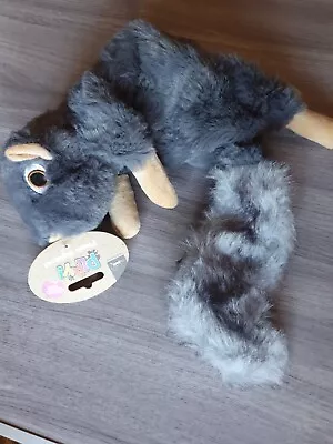 Squirrel Dog Toy My Pets. Grey. Soft Unstuffed. Crinkles And Squeaky  • £11.50