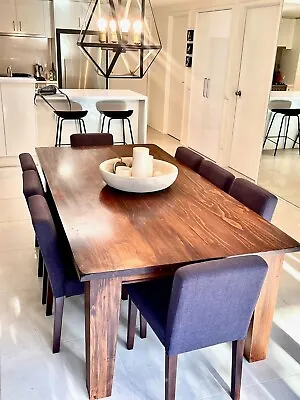 $1000 • Buy Used 8 Seater Timber Dining Table, New Upholstered Chairs. Coastal Or Urban. 