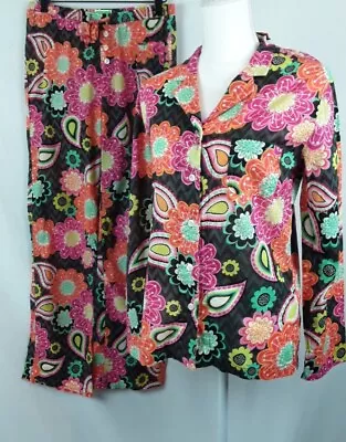 $29.90 • Buy Vera Bradley Pajama Set Ziggy Zinnia Floral Lightweight Shirt Pants Sz-Small 