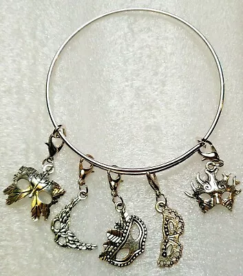 Mardi Gras Bangle Charm Bracelet Mardi Gras Masquerade Masks Jewelry • $16.88